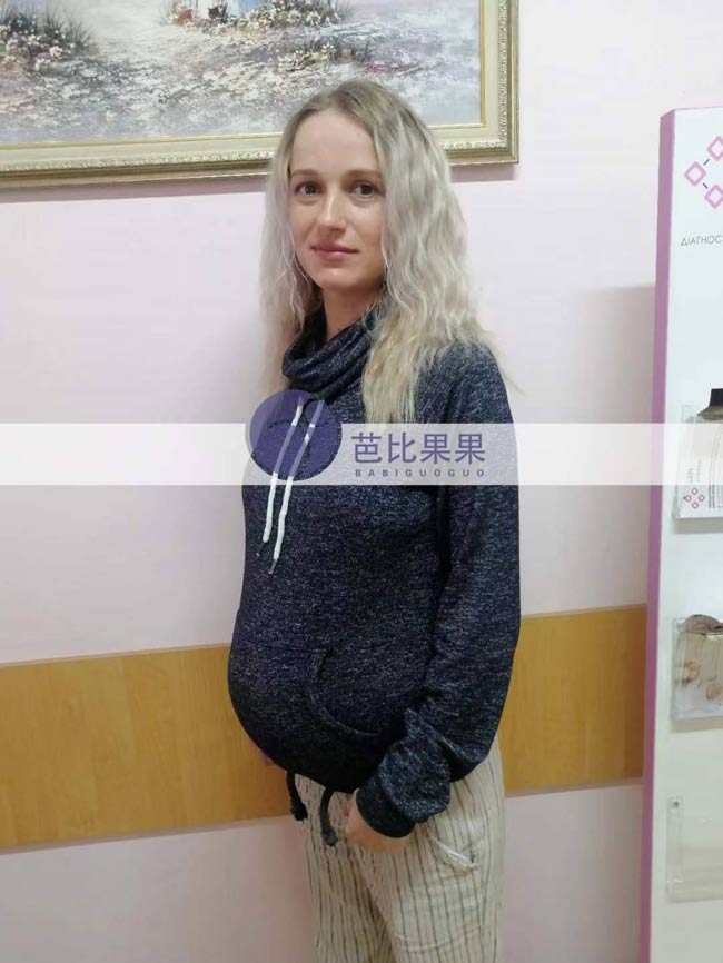 乌克兰试管妈妈孕37周B超