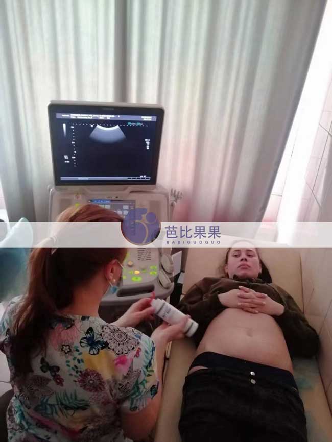 S女士夫妇的乌克兰试管妈妈来丽塔医院做第二次B超检查