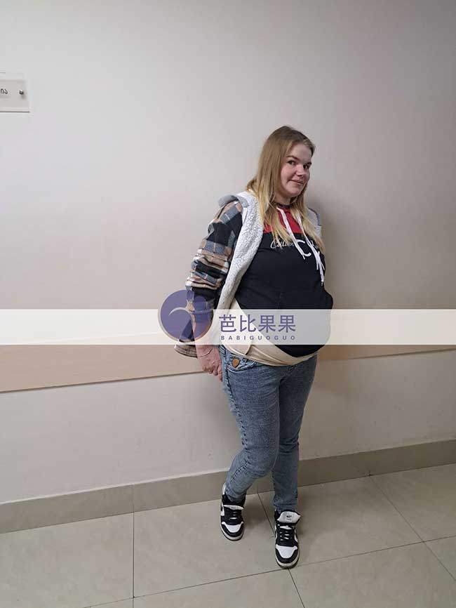 广州L先生匹配的格鲁吉亚试管妈妈孕33周+在妇产医院做B超产检