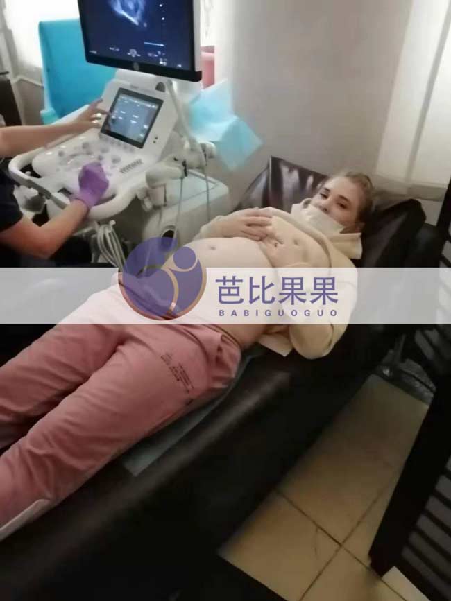 乌克兰试管孕妈38周B超