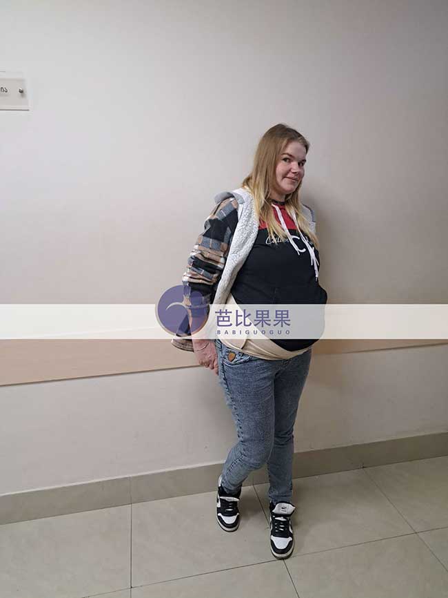 广州L先生匹配的格鲁吉亚试管妈妈孕33周+在妇产医院做B超产检