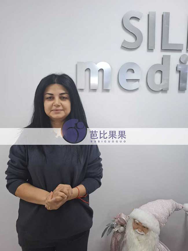 天津胡先生到格鲁吉亚助孕匹配的试管妈妈做孕12周B超