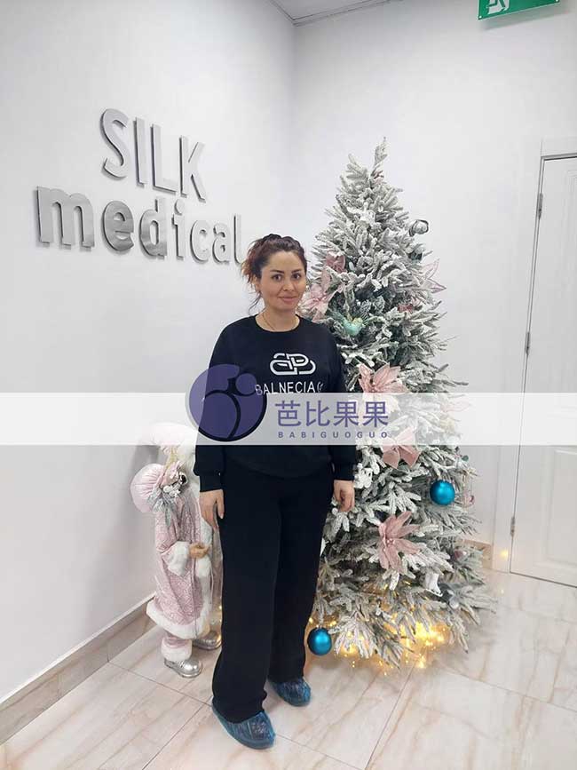 陕西易先生到格鲁吉亚匹配的试管妈妈来医院做第一次B超