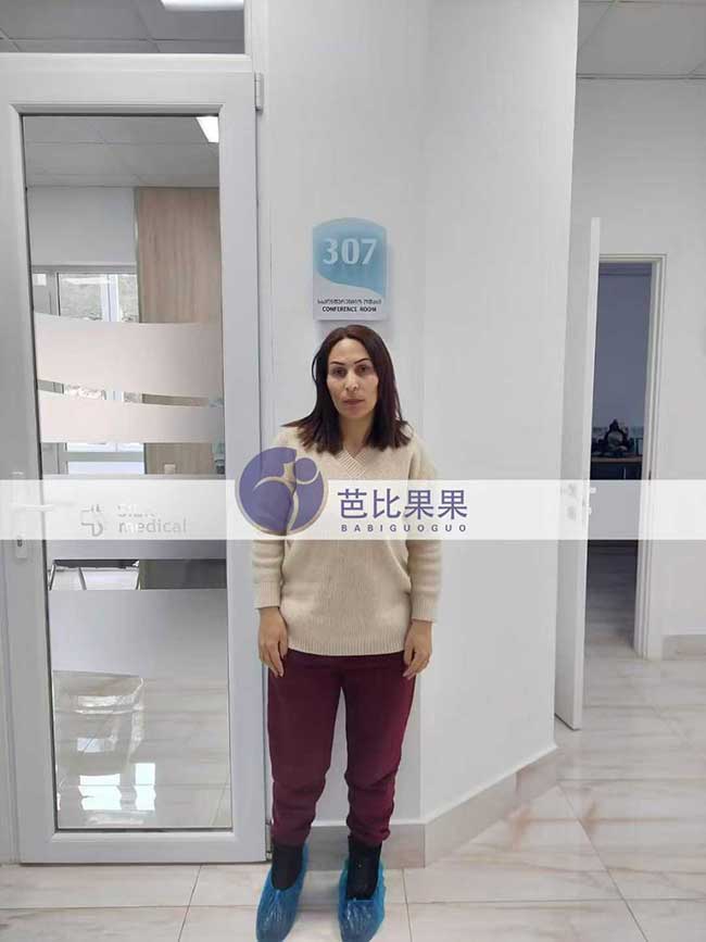 湛江吴先生到格鲁吉亚匹配的试管妈妈来医院做第一次B超