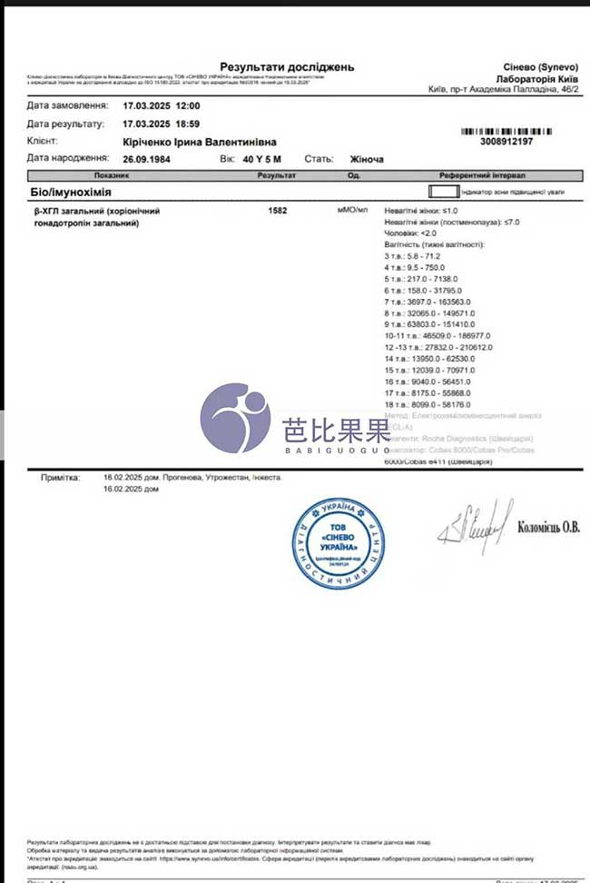 试管妈妈验孕报告