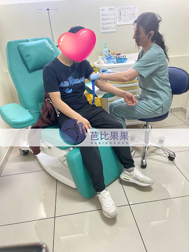 许先生夫妻俩到达格鲁吉亚Zhordania医院开始试管前的体检