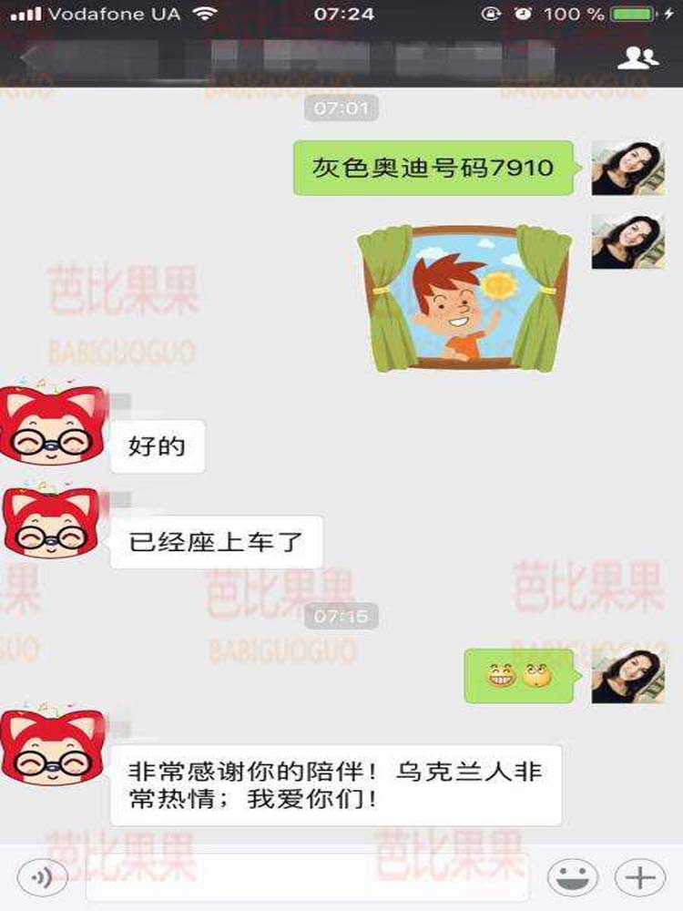 乌克兰试管同事送L先生夫妻到机场